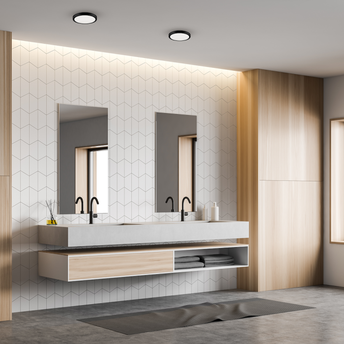 Plafonieră exterior Milagro Vera  18W 1900lm 4000K 230V/50Hz Black Policarbonat IP65 [2]