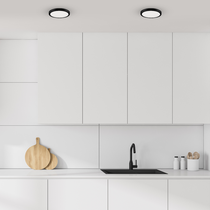 Plafonieră exterior Milagro Vera  24W 2600lm 4000K 230V/50Hz Black Policarbonat IP65 [3]