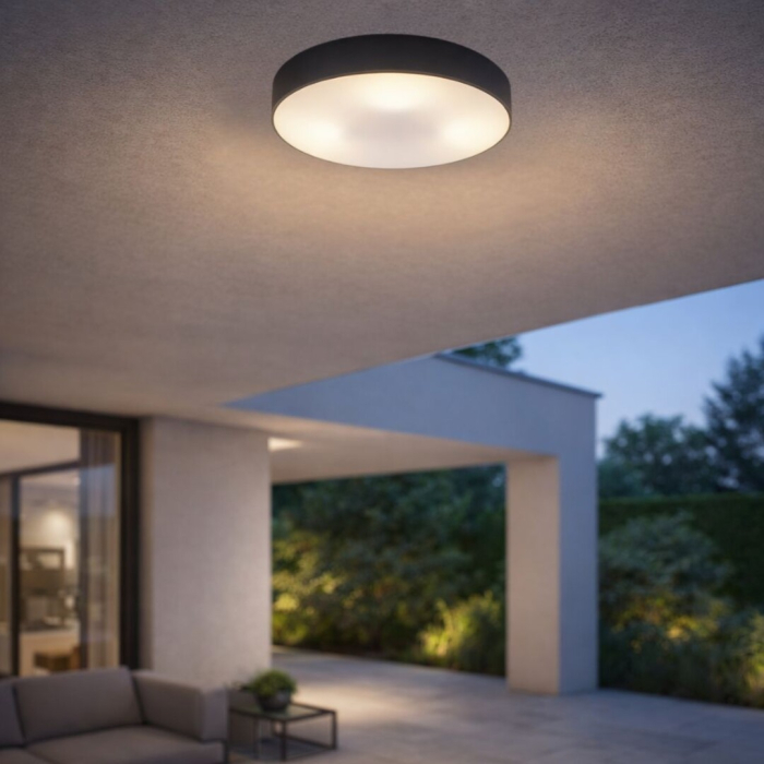 Plafoniera exterior Rabalux Dolen E27 metal black stil minimal, IP43 75066 [8]