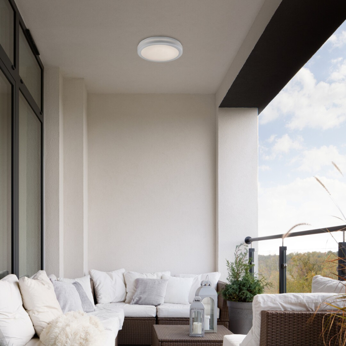 Plafoniera exterior Rabalux Indre LED 28W 2600lm 3000, 4000, 6500K plastic plastic alb alb IP54 [10]