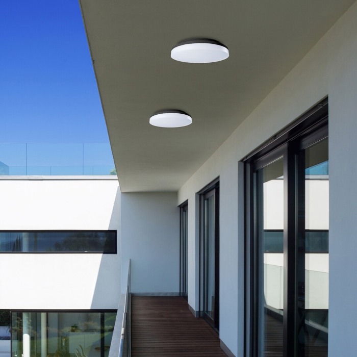 Plafoniera exterior Rabalux Pernik LED 24W 2400lm 3000K plastic plastic negru alb IP54 [9]