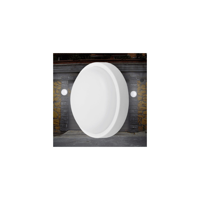 Plafonieră LED 12W 1140 lm IP54, Alb, 3000 K (Alb Cald), Ø170 mm [2]