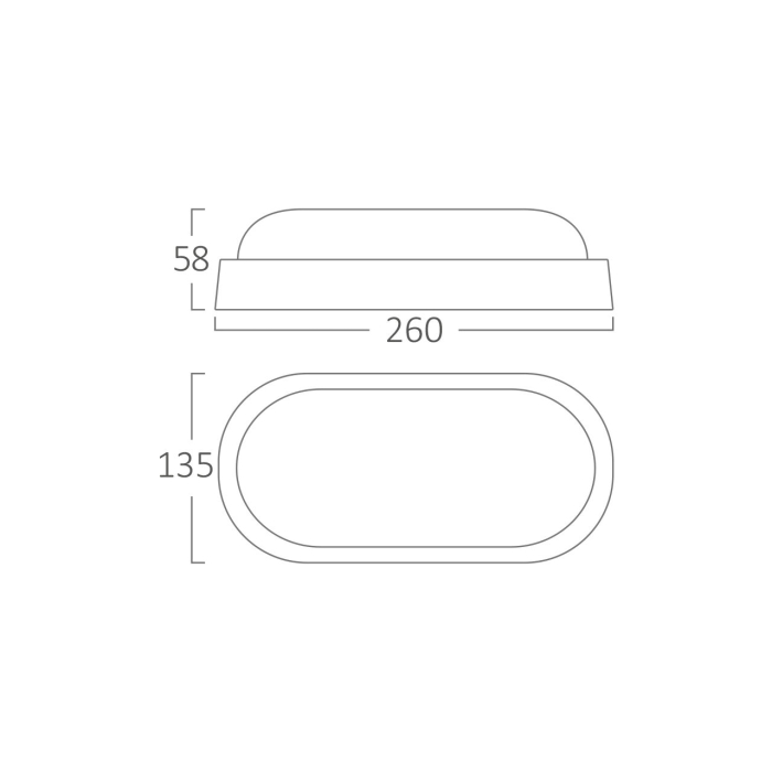Plafonieră LED 18W 1780 lm IP54, Alb, 6500 K (Alb Rece), 260×135×58 mm [5]