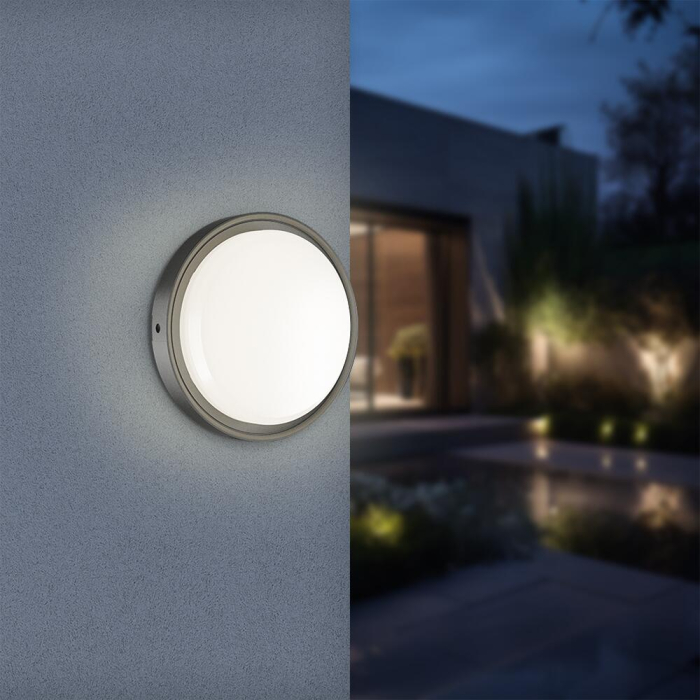 Plafonieră LED 18W 2020lm IP65 cu Senzor Microunde, Negru, Ø222 mm, 3-în-1 Temperatură Reglabilă [2]