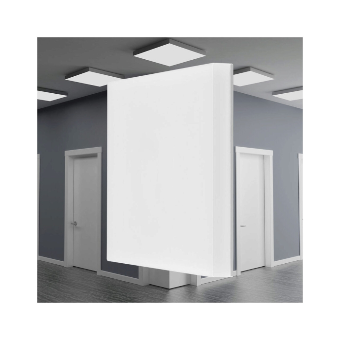 Plafonieră LED 20W 1980 lm IP44, Alb, 3000 K (Alb Cald), Formă Pătrată Ø260 mm [2]