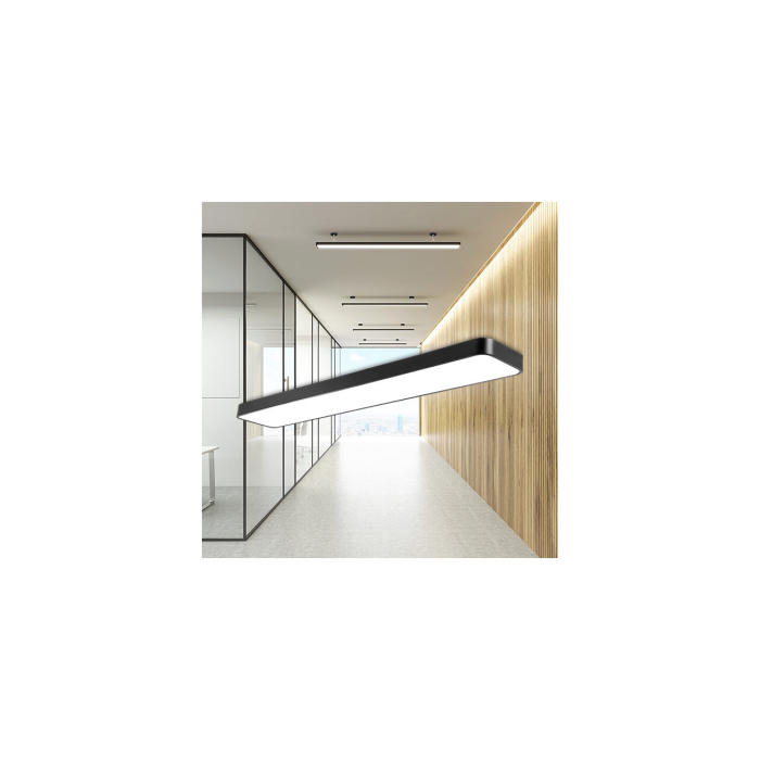 Plafonieră LED 45W 4650lm IP20 Negru 1200x200 mm 3-în-1 Temperatură Reglabilă [2]