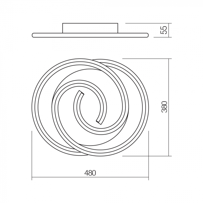 Plafonieră Smarter Intersia  01-2757 LED 38W 2030lm CCT Metal Alb mat IP20 [4]