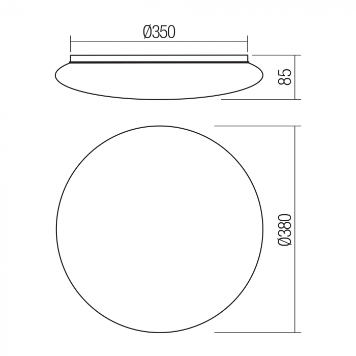 Plafoniera LED Luna 04-531, 24W, 850lm, lumina calda / rece / RBG, telecomanda, dimabila, control Tuya, alba [2]