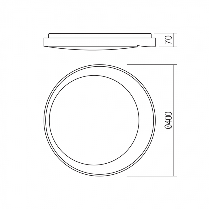 Plafoniera LED Paddy 05-901, 24 W, 1220 lm, lumina neutra, alb + auriu [3]