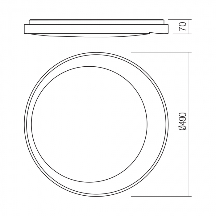 Plafoniera LED Paddy 05-902, 36 W, 1710 lm, lumina neutra, alb + auriu [2]