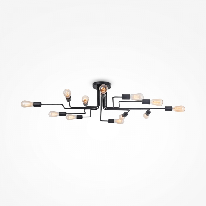 Plafoniera Maytoni Loft Gilbert T532CL-12B E27 12x60W -  Metal Black IP20 [4]