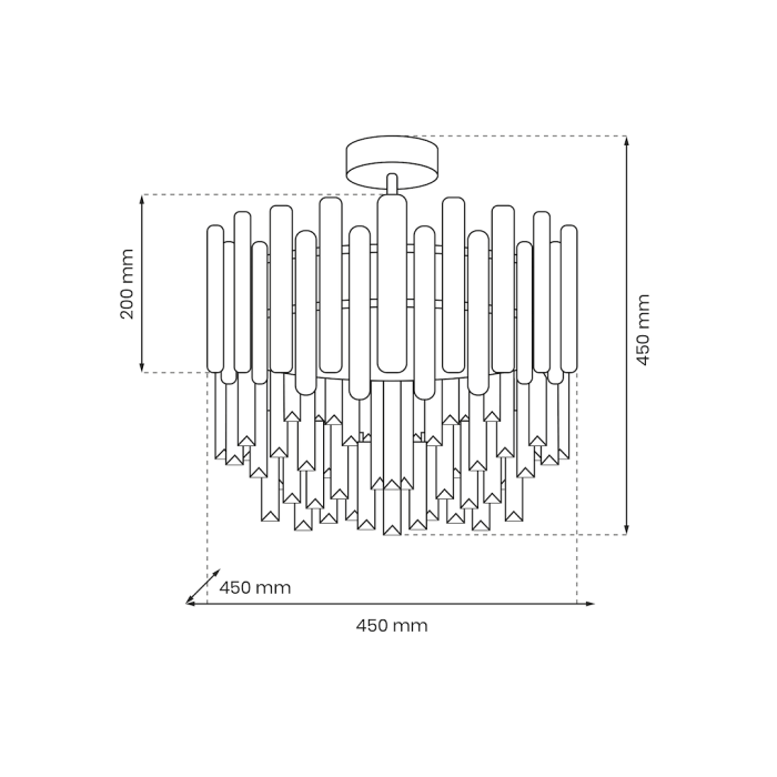 Plafonieră Milagro Aspen   6xE14 40W   230V/50Hz Chrome Metal & Cristal IP20 [4]