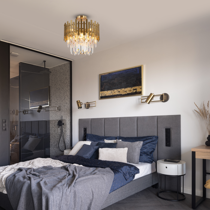 Plafonieră Milagro Aspen   6xE14 40W   230V/50Hz Gold Metal & Cristal IP20 [3]