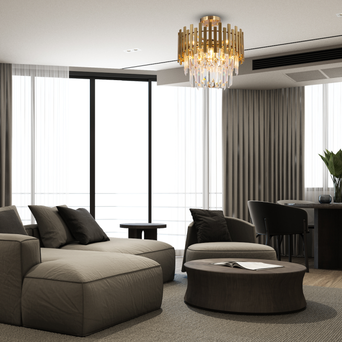 Plafonieră Milagro Aspen   6xE14 40W   230V/50Hz Gold Metal & Cristal IP20 [2]