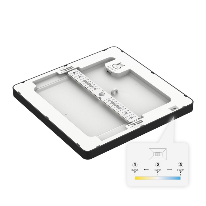 Plafoniera Milagro Evora LED 18W 1260lm 3000K/4000K/6000K 230V Black Plastic IP20 [5]