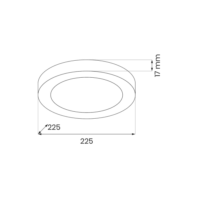 Plafoniera Milagro Evora LED 18W 1260lm 3000K/4000K/6000K 230V Black Plastic IP20 [6]