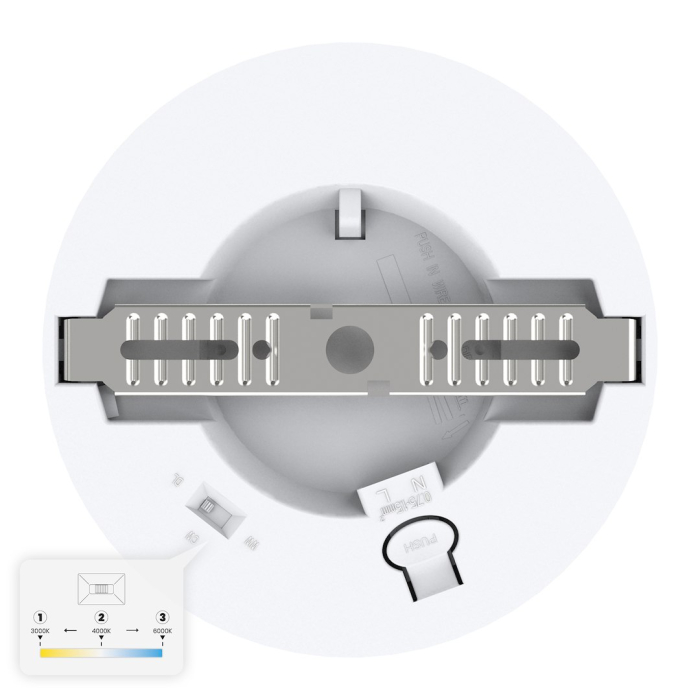 Plafoniera Milagro Evora LED 6W 420lm 3000K/4000K/6000K 230V White Plastic IP20 [4]