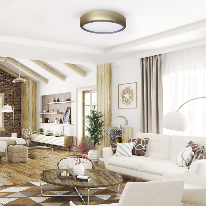 Plafoniera Milagro Gea LED 36W 2520lm 3000K/6000K 230V Gold Metal & Plastic IP20 [3]