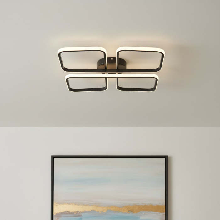 Plafoniera Milagro Hidalgo LED 40W 1507 lm 4000K 230V Black Metal IP20 [2]