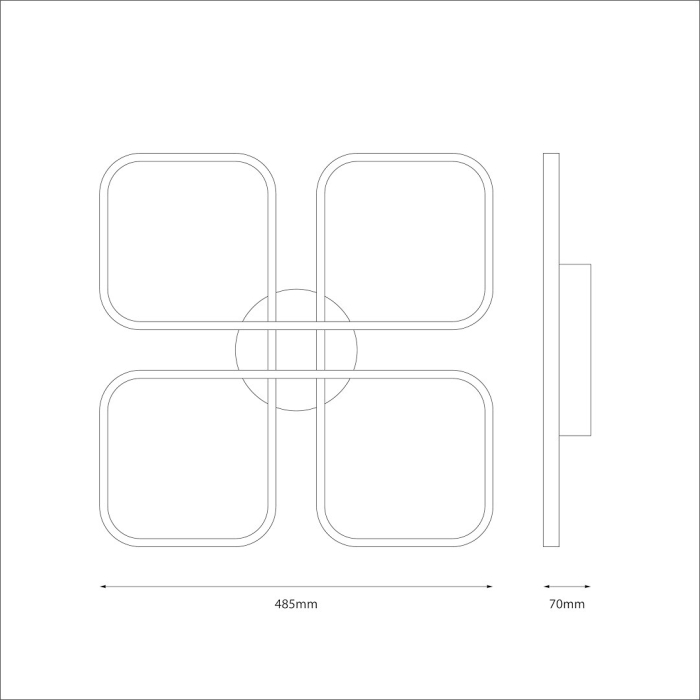 Plafoniera Milagro Hidalgo LED 40W 1507 lm 4000K 230V Black Metal IP20 [8]