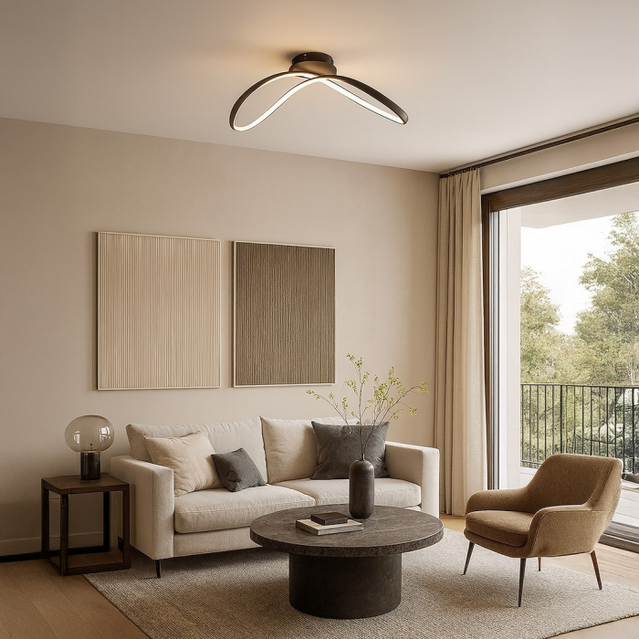 Plafoniera Milagro Infinity LED 21W 1200lm 4000K 230V Black Metal & Plastic IP20 [2]