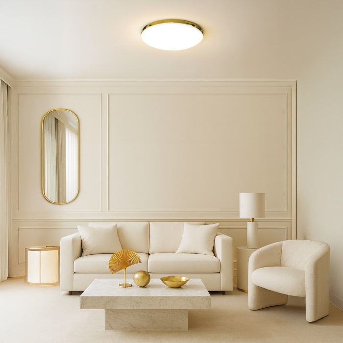 Plafoniera Milagro Maya LED 15W 1650lm 4000K 230V Gold Metal & Plastic IP44 [3]