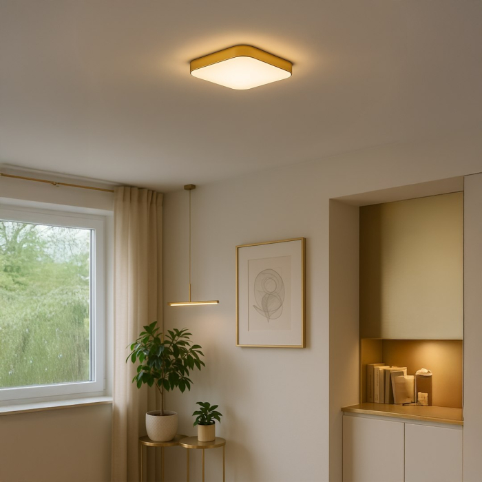 Plafoniera Milagro Nemo LED 17W 1690lm 4000K 230V Gold Metal & Plastic IP44 [4]