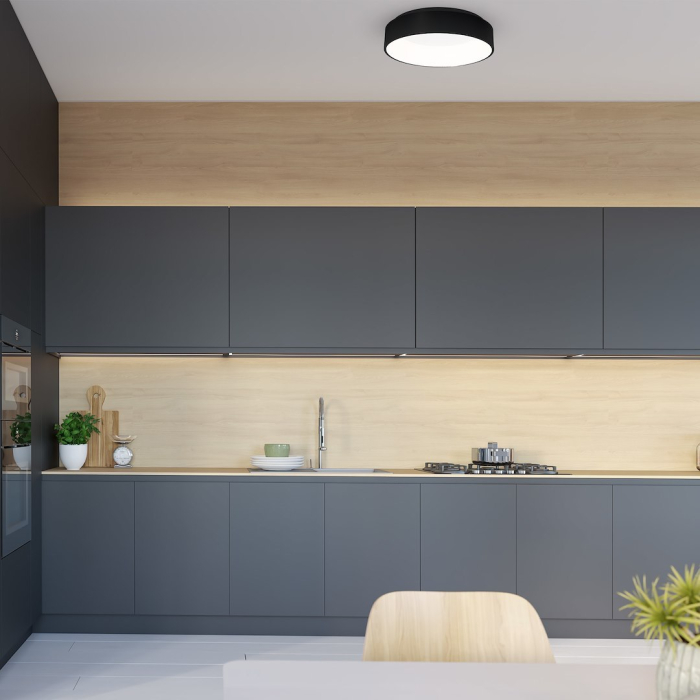 Plafoniera Milagro Ohio LED 40W 1680lm 3000K/6000K 230V Black Metal & Acril IP20 [6]