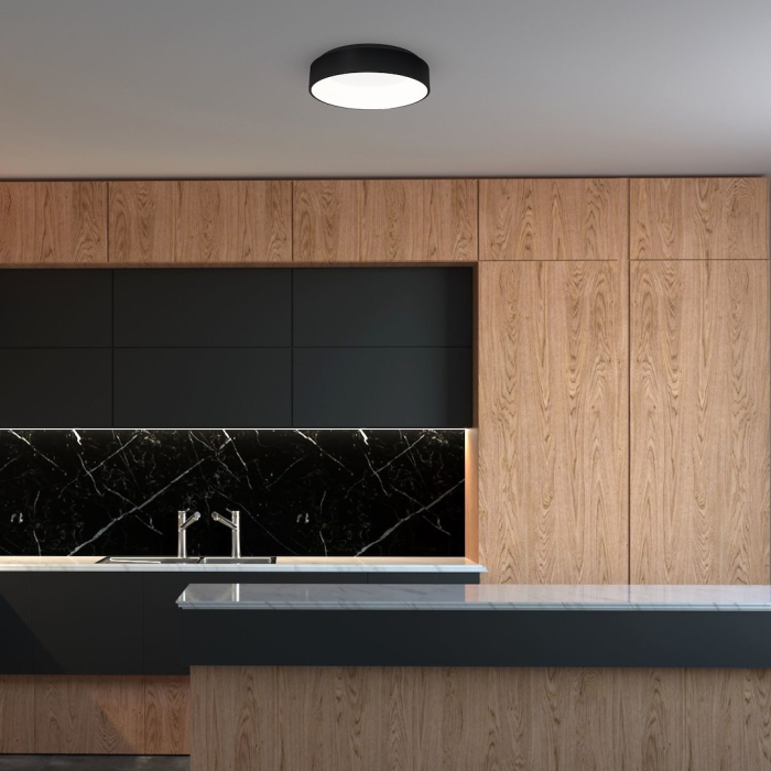 Plafoniera Milagro Ohio LED 40W 1680lm 3000K/6000K 230V Black Metal & Acril IP20 [3]