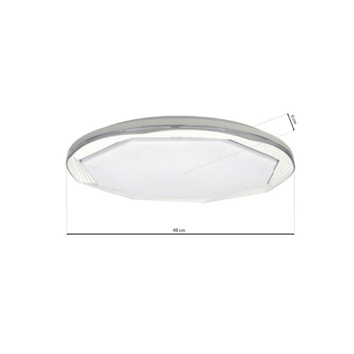 Plafoniera Milagro Optima LED 52W 3640lm 3000K/6000K 230V White Metal & Plastic IP20 [7]