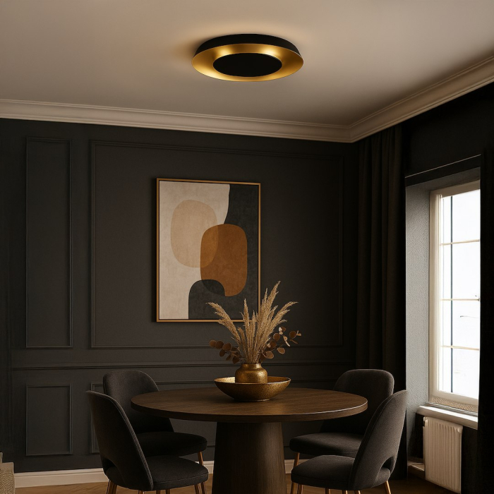 Plafoniera Milagro Piattino LED 30W 1900 lm 3000K/4000K/6000K 230V Black & Gold Metal & Acril IP20 [4]