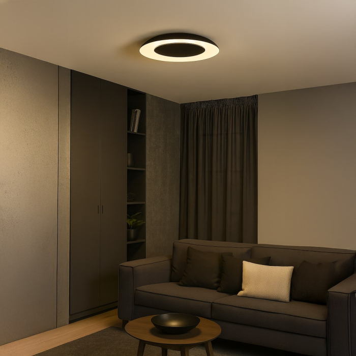 Plafoniera Milagro Piattino LED 30W 1900 lm 3000K/4000K/6000K 230V Black Metal & Acril IP20 [3]