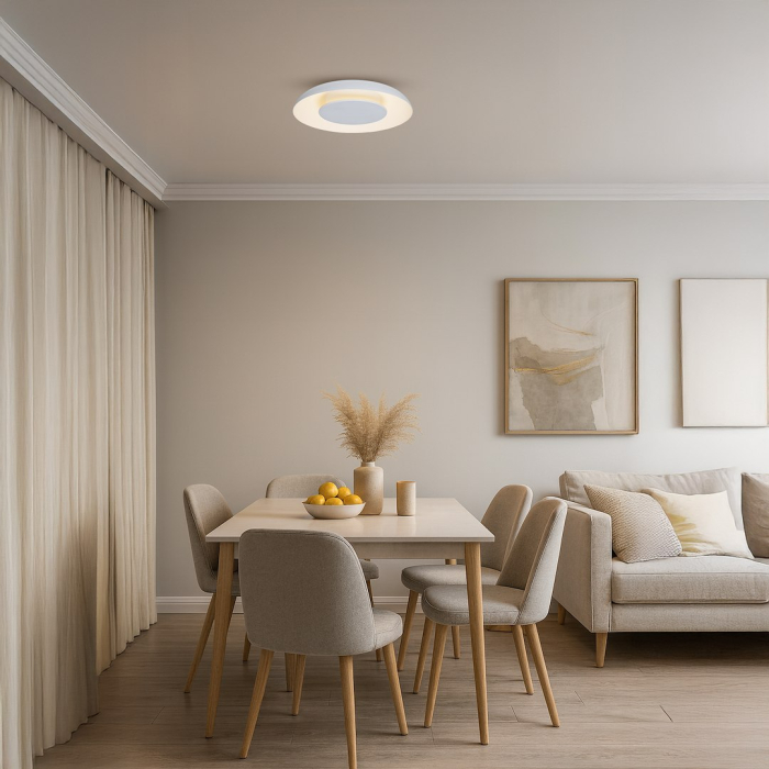 Plafoniera Milagro Piattino LED 30W 1900 lm 3000K/4000K/6000K 230V White Metal & Acril IP20 [5]