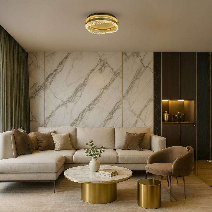 Plafoniera Milagro Preciosa LED 36W 2880lm 4000K 230V Gold Metal & Acril IP20 [4]