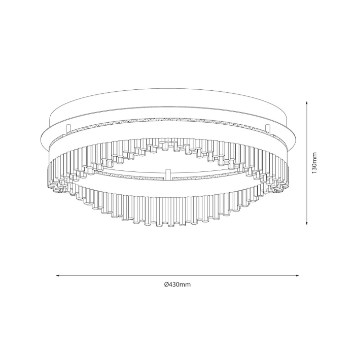 Plafoniera Milagro Preciosa LED 36W 2880lm 4000K 230V Gold Metal & Acril IP20 [5]
