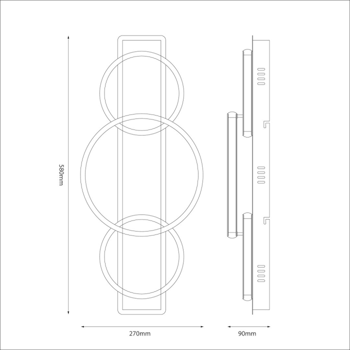 Plafoniera Milagro Rowena LED 18W 1030 lm 4000K 230V Black & Wood Metal IP20 [8]