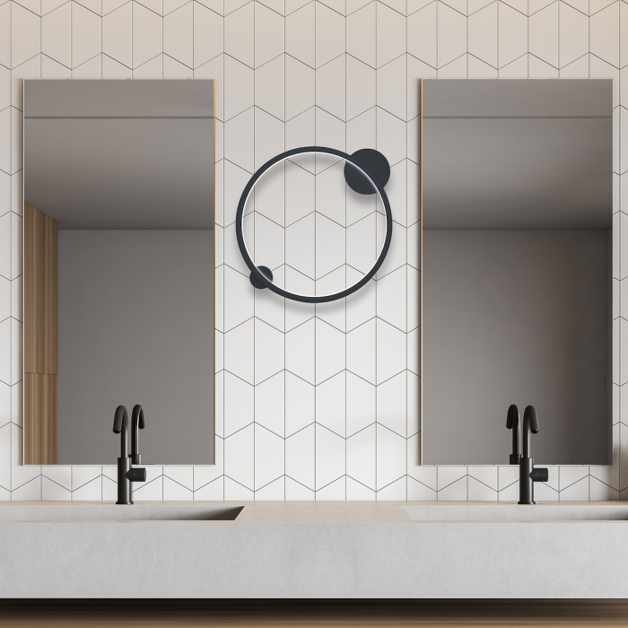 Plafoniera Milagro Saturno LED 25W 1400lm 4000K 230V Black Aluminiu & Plastic IP44 [3]