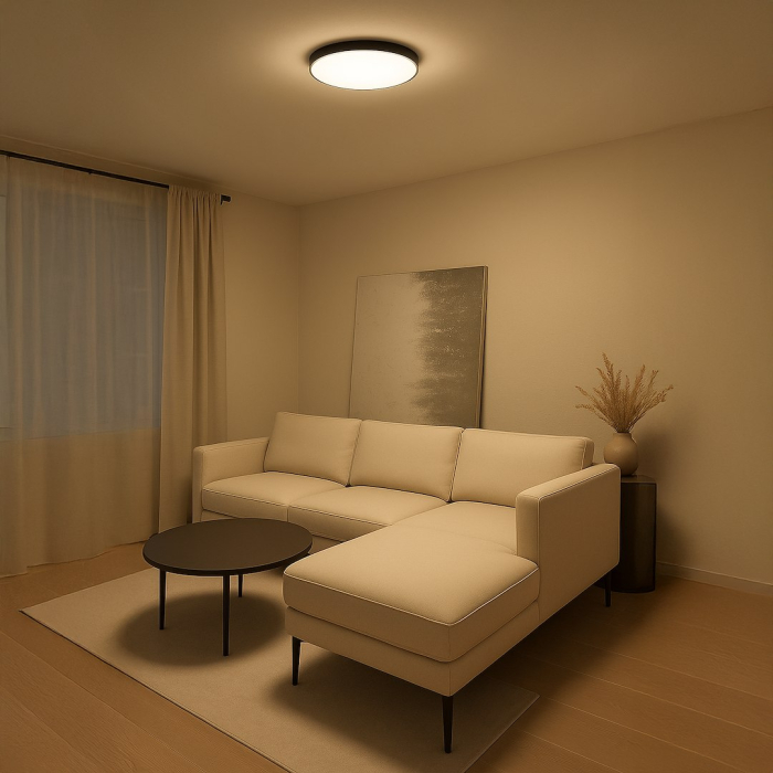 Plafonieră Milagro Slimi  24W 3100 lm 4000K 230V/50Hz Black & White Polipropilena & Polistiren IP40 [2]