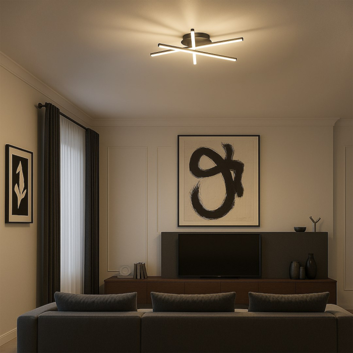 Plafoniera Milagro Stick LED 12W 710 lm 4000K 230V Black Metal IP20 [5]