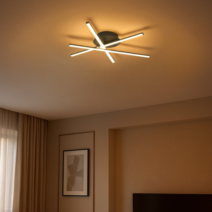 Plafoniera Milagro Stick LED 12W 710 lm 4000K 230V Black Metal IP20 [4]