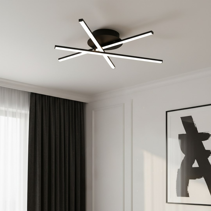 Plafoniera Milagro Stick LED 12W 710 lm 4000K 230V Black Metal IP20 [3]