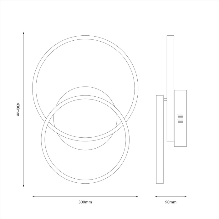 Plafoniera Milagro Titano LED 12W 710 lm 4000K 230V Black Metal IP20 [8]
