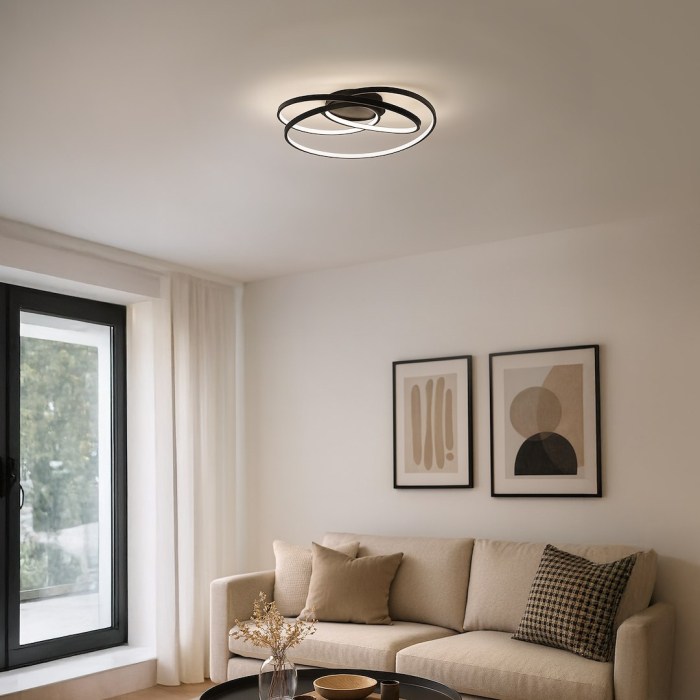 Plafoniera Milagro Turner LED 32W 1220lm 4000K 230V Black Metal IP20 [5]