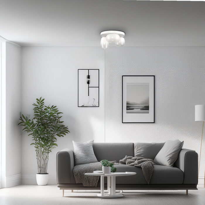 Plafoniera Milagro Vaso LED 12W 1131lm 3000K 230V White Metal & Sticla IP20 [3]