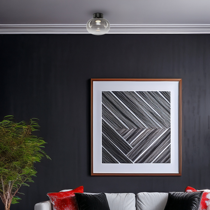 Plafoniera Milagro Vaso LED 4W 388lm 3000K 230V Black Metal & Sticla IP20 [3]