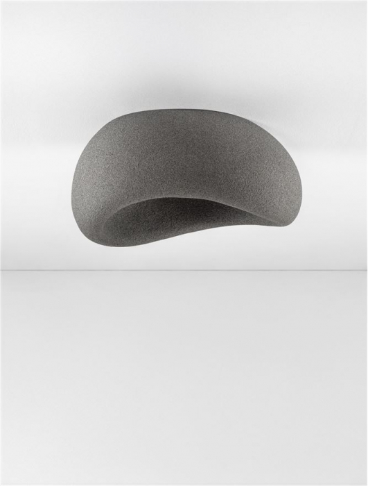 Plafoniera Nova Luce 9002679 AERE E27 1x12W  Polyurethane & Resin Stone Gray 500mm x 400mm IP20 [3]