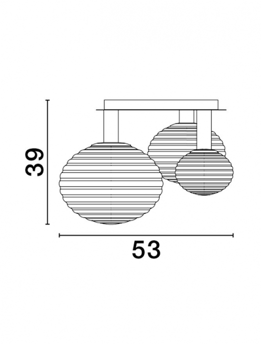Plafoniera Nova Luce ALLEN E14 1x5W   Matt Gold Metal & Milky White Structured Glass IP20 [2]