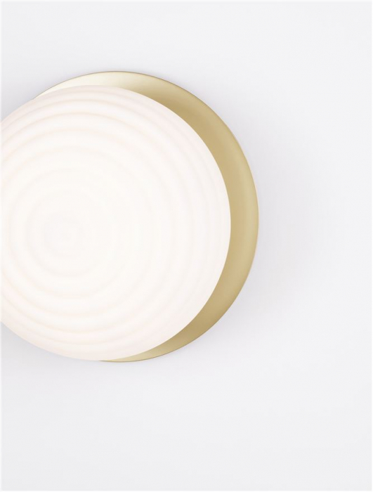 Plafoniera Nova Luce ALLEN E27 1x12W   Matt Gold Metal & Milky White Structured Glass IP20 [2]