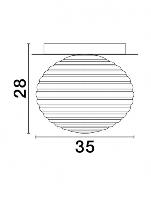 Plafoniera Nova Luce ALLEN E27 1x12W   Matt Gold Metal & Milky White Structured Glass IP20 [3]