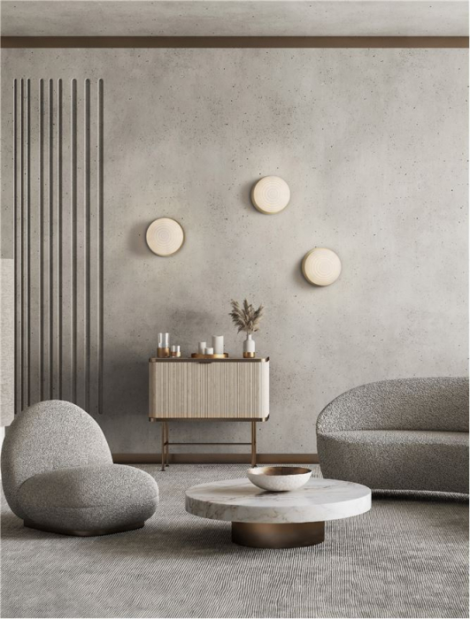 Plafoniera Nova Luce ALLEN E27 1x12W   Matt Gold Metal & Milky White Structured Glass IP20 [2]